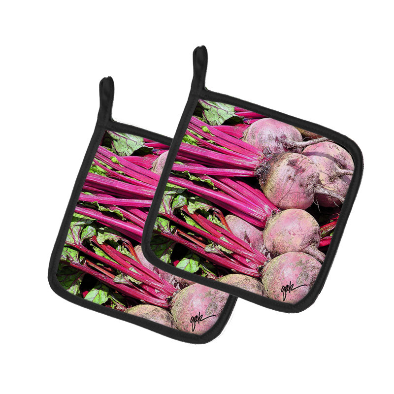 Caroline's Treasures Polyester Potholder Set, Beets