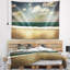 Tapisserie «Seashore Vintage Beach» avec nuages lourds-28508573