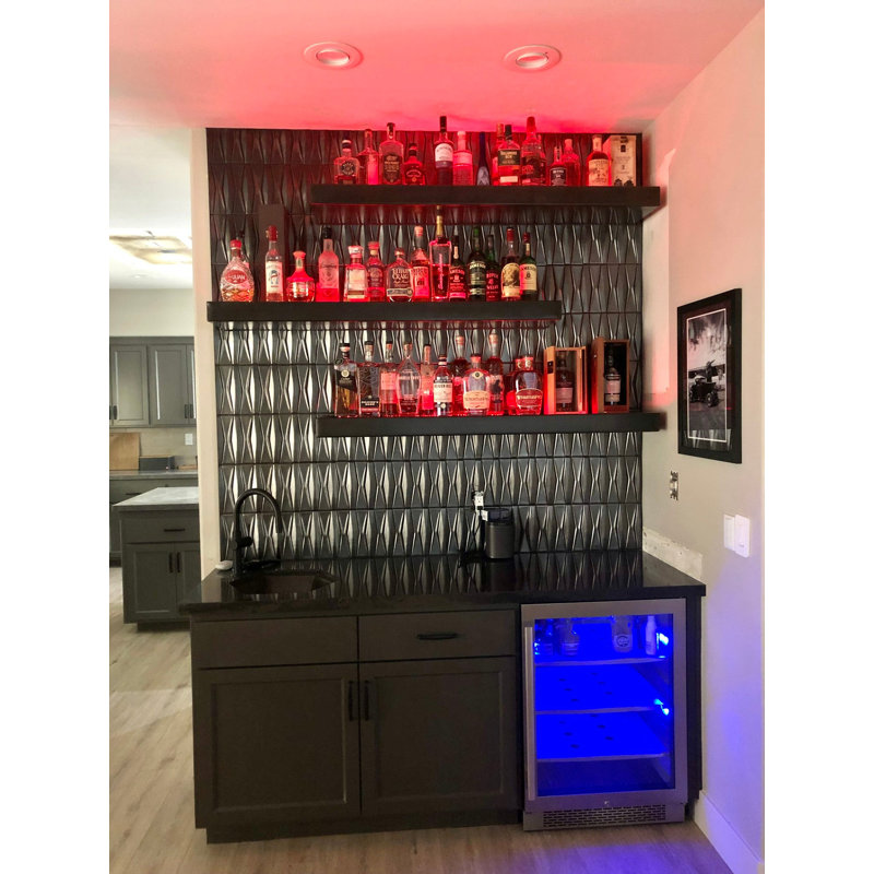 Nabi Harlequin 2X8 Crackled Glossy Glass Mosaic Tile, Gunmetal Gray