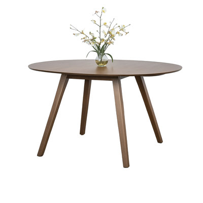 Scar Dining Table, Walnut Brown Rubberwood, 2 Drop Leaves, 36-56 Inch