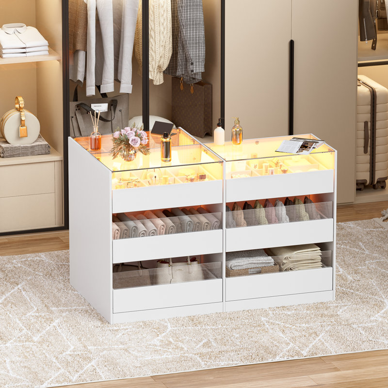 Armoire pour commode avec armoire vitrée Armoire