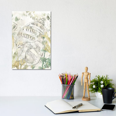 Verdant Shell Fresco III by June Erica Vess - Wrapped Canvas Gallery-Wrapped Canvas Giclée