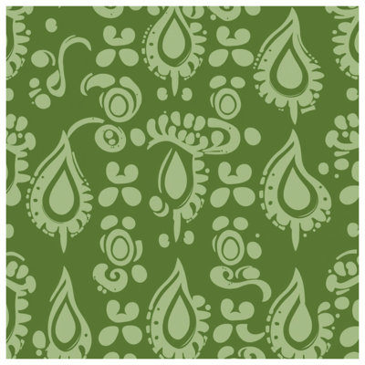 Édredon vert à motif cachemire