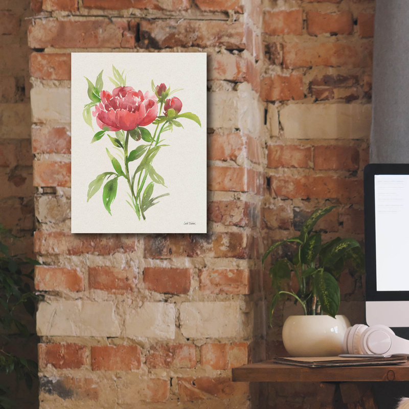 «Epony Graffiti» «Peony 1» par Leslie Trimbach, art mural sur toile, H 16 po x l 12 po x P 0,75 po