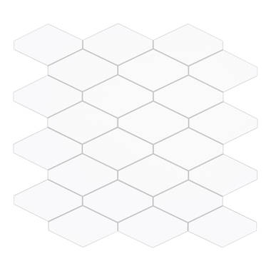 Smart Tiles 11.56 in x 8.38 in Peel and Stick Self-Adhesive Mosaic Backsplash Wall Tile - Metro Ava (4-Pack), Pink