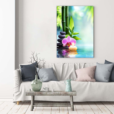 Orchid And Bamboo - Wrapped Canvas Print