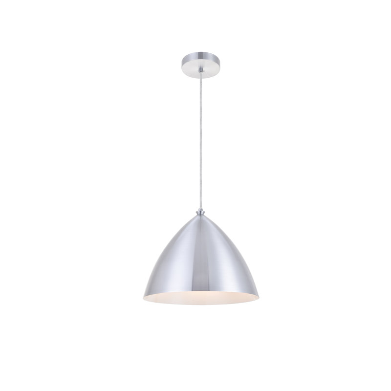 Laverriere 1 - Light Single Pendant, Burnished Nickel, 10.9" H x 13.5" W x 13.5" D