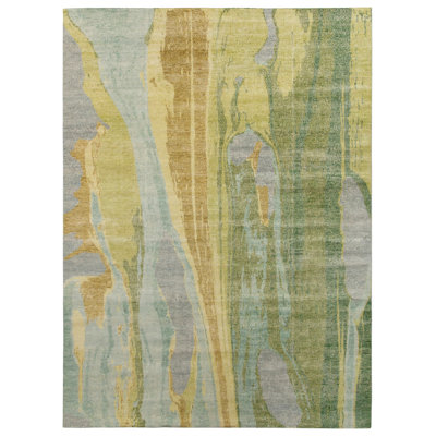 Distressed Homage Hand Knotted Wool Area Rug