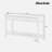 Modern Console Table With Striped Design, 2 Drawers And 2-tier Design-1410201998