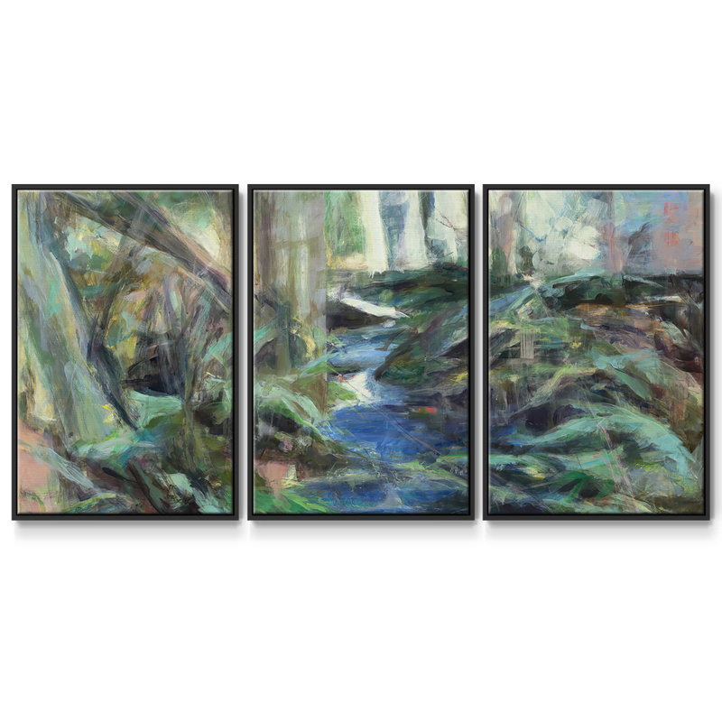 Ramble Blues - Toile encadrée multi-pièces, Noir, H 40 po x l 78 po x P 2 po