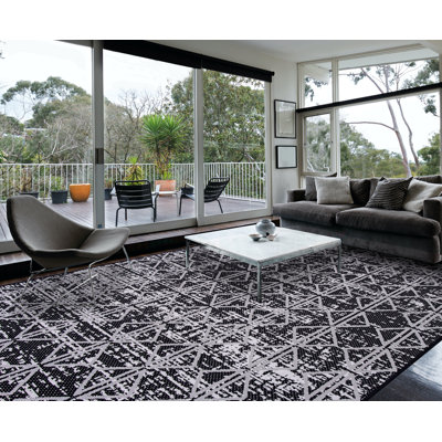 Tapis intérieur / extérieur noir Keilah