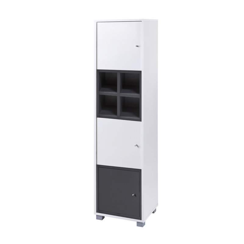 Korpio Bathroom Cabinet, Matte White/Basalt Grey