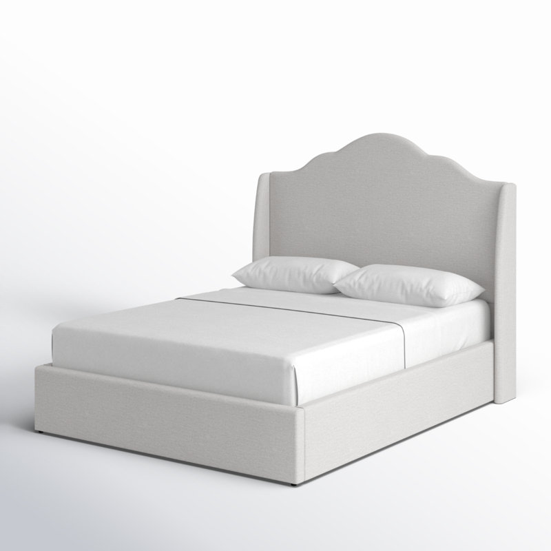 Evonna Upholstered Wingback Bed