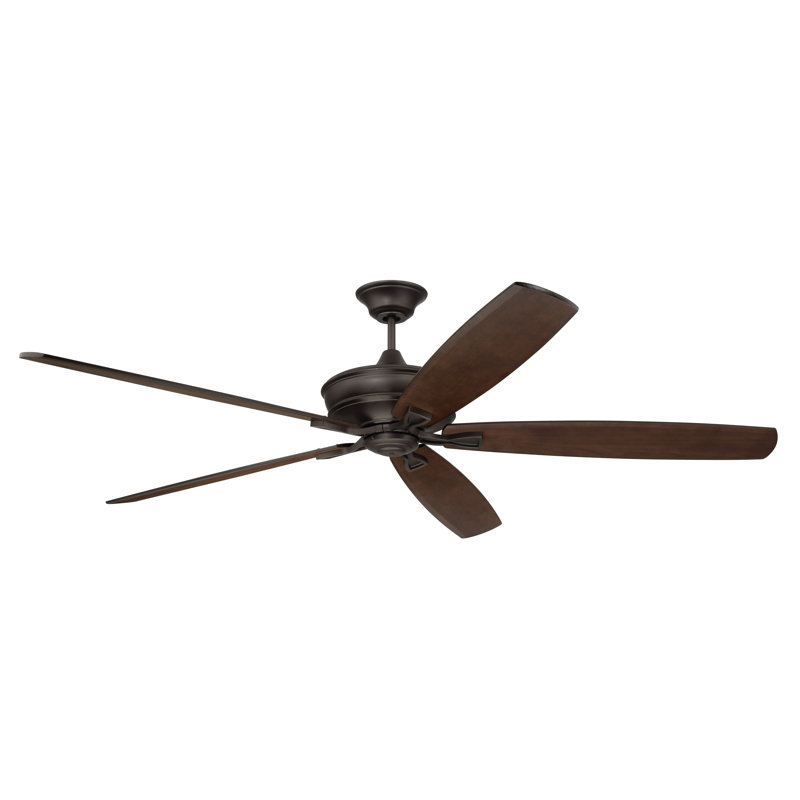 Santori Ceiling Fan with Remote, Brown with Brown Wood Blades, 72"