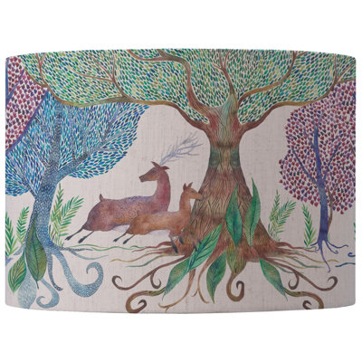 Cotton Round Lamp Shade ( Screw On ) in Multicolour