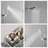 Chrome Alloy Double-Handle Double-Head 9-Inch Square High-Pressure Shower Faucet (With Valve)-116877164