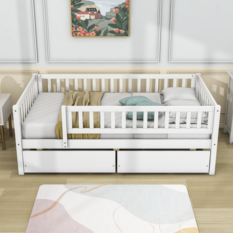 Lit de jour en bois Fairbury, Simple, Blanc