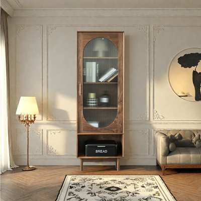 European Style Solid Wood Narrow Bookcase