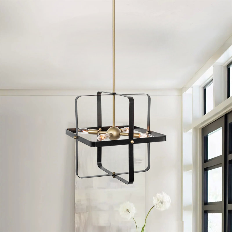 4 - Light Kitchen Island Geometric Pendant Light