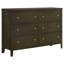 Ensemble de chambre avec grand lit 5 pièces WIly, brun foncé, revêtement beige, nickel-114565895