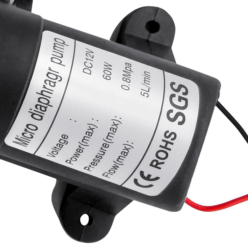 Moteur électrique 12V Pompe à eau 100PSI diaphragme auto-amorçant haute pression 5L / min