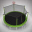 Trampoline de 16 pi avec barre d'équilibre et panier de basketball, structure renforcée approuvée par l'ASTM pour un plaisir extérieur sécuritaire
