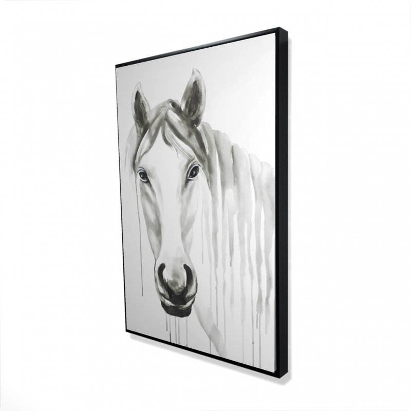 «Cheval blanc solitaire», H 36 po x l 24 po