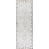 Our PNW Home x Livabliss Machine Washable Oriental Boho Cream Light Brown Area Rug
