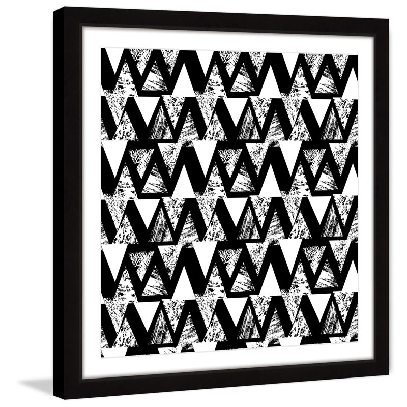 Continual Bridge - Reproduction d'art graphique sur papier encadré, H 18 po x l 18 po x P 1,5 po, Cadre noir