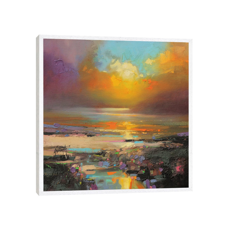 Print on Canvas, 66.04cm H x 66.04cm W x 3.81cm D, White Floater Framed