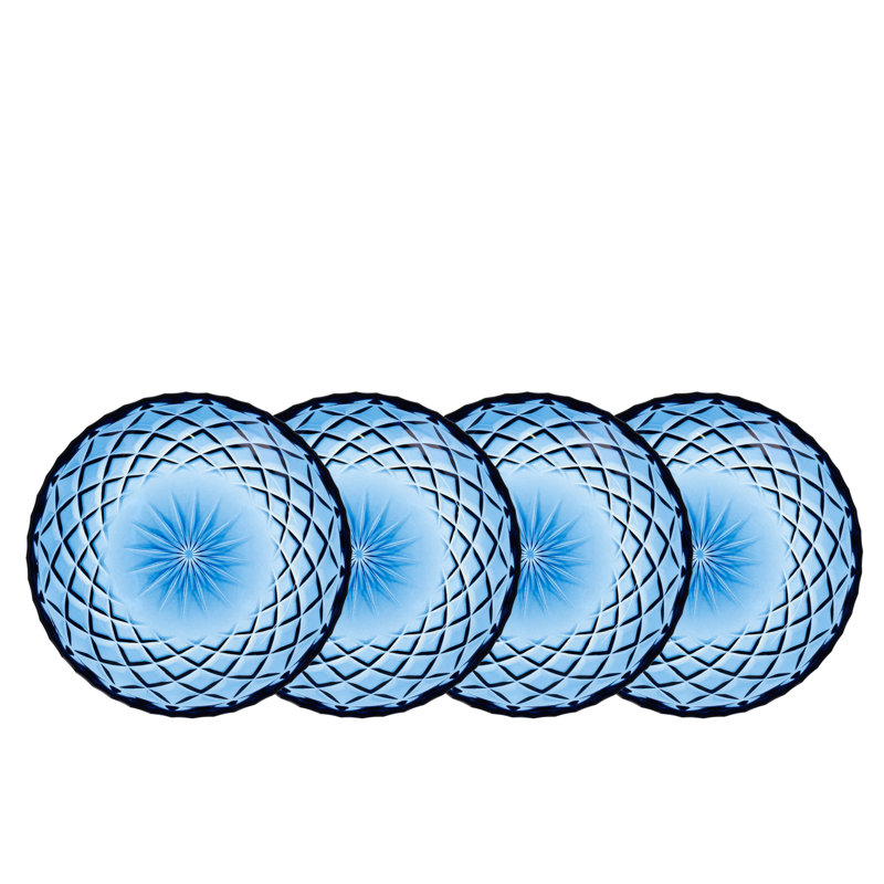 Tollette 16cm Glass, Blue / White / Grey