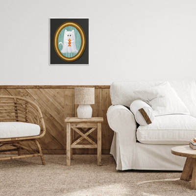 Chat fantôme avec plaque murale, design par Jennifer Stith