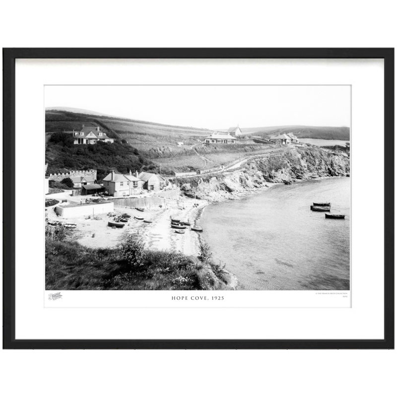 Hope Cove, 1925 - Single Picture Frame Print, 45cm H x 60cm W x 2.3cm D
