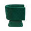 1 pièce Fauteuil pivotant en tissu de velours vert Revêtement en bois massif à motif de losanges à dossier cousu Fauteuil confortable Mobilier de salon-123012896
