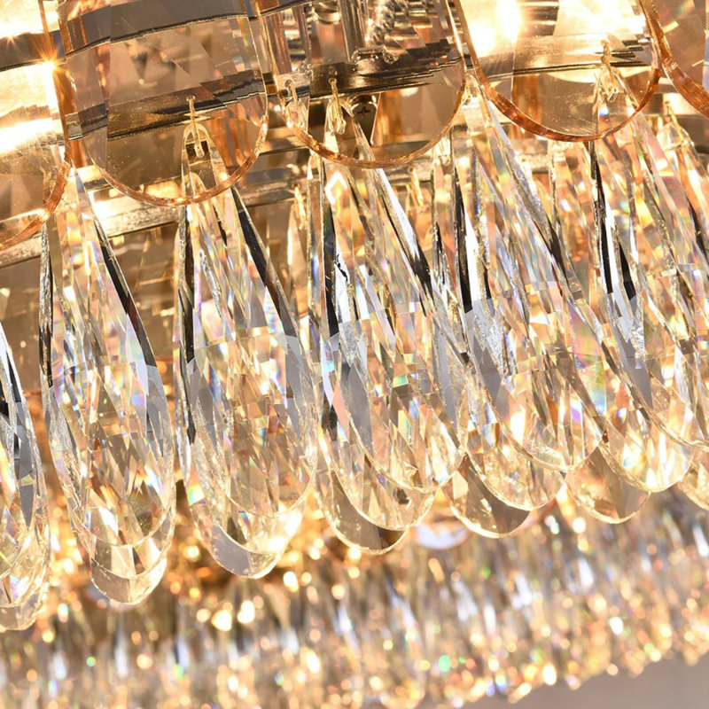 Quade 2 - Light Crystal Chandelier, 30cm H x 80cm W x 80cm D