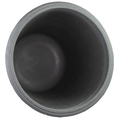 Anjelica Polyresin Large Round Outdoor Planter - 24" - Gray