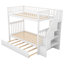 Lit simple superposé au dessus d'un lit simple avec lit gigogne et rangement-1902492148