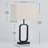 2 Piece, 21'' Black Table Lamp Set with Square Linen Shade