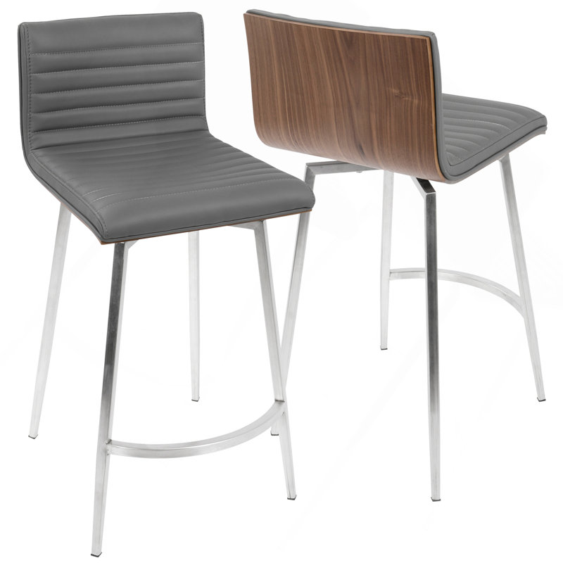Tabouret de bar pivotant Mason, Gris