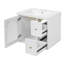 Ensemble de meuble-lavabo mural 24 po avec lavabo blanc, bois massif et panneau de fibres à densité moyenne