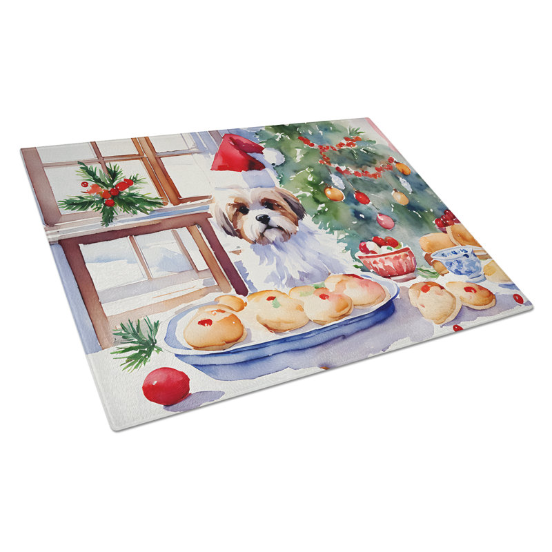 Planche à découper en verre Lhasa Apso