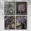«Vintage Floral Print», impression encadrée CCLXVII - ensemble de 4-784064403-784064401
