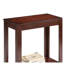 Table d'appoint traditionnelle en bois de 61 cm (24 po) avec rangement à deux niveaux, fini cerisier foncé