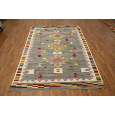 Tribal Wool Kilim Vegetable Dye Area Rug 7x10