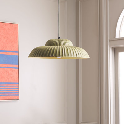 Patricia 1 - Light Sage Dome Pendant