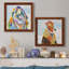 Groovy Bunny and Sky - Ensemble de 2 peintures sur toile encadrées-243419628-243419629