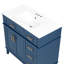Meuble-lavabo moderne de 36 po avec lavabo en céramique, porte à fermeture en douceur et 4 tiroirs de rangement, offrant un look raffiné avec une fonctionnalité pratique au quotidien-126271402
