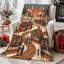 Jeté de Noël Coastal Winter Market Scene, 40 x 50 po