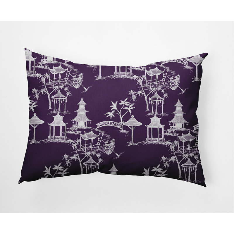 Housse et insert de coussin pour l'extérieur Chinapezka, Violet