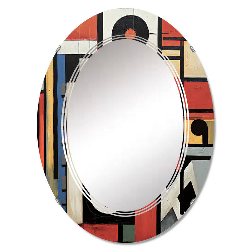Feronia - Miroir mural moderne ovale, 30 po x 20 po